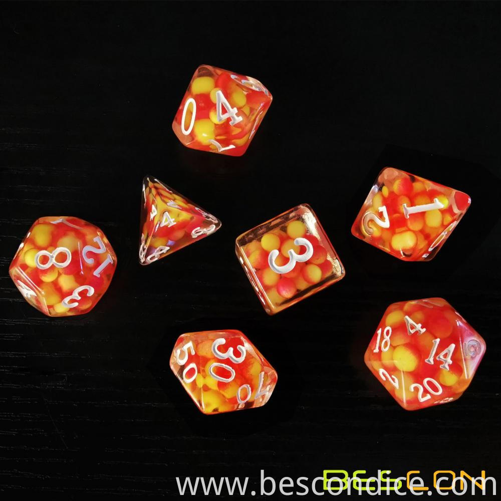 Firey Pearl Polyhedral Dice Set 3